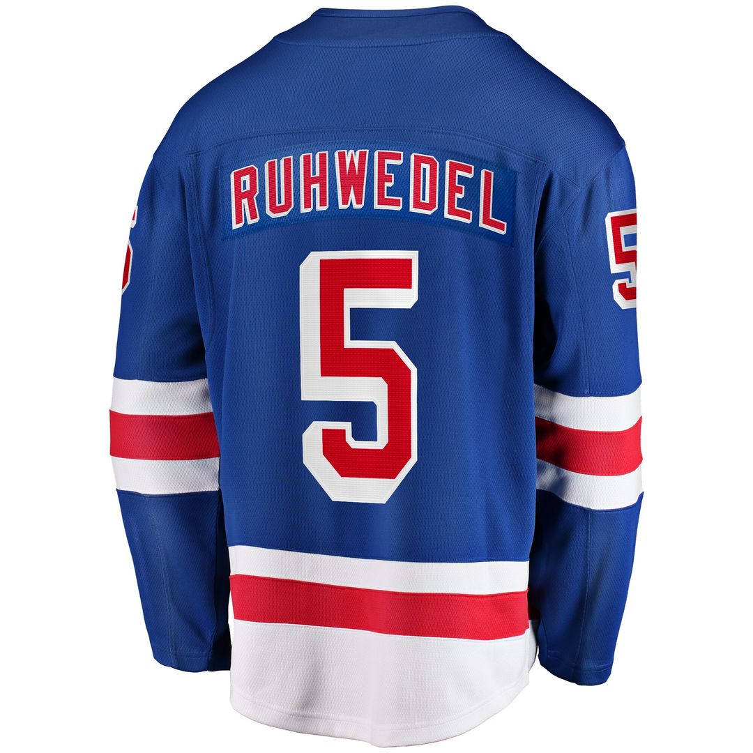 Chad Ruhwedel New York Rangers Fanatics Home Premier Breakaway Player Jersey - Blue