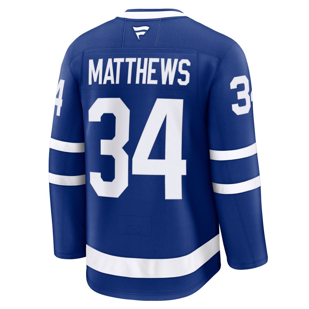 Auston Matthews Toronto Maple Leafs Fanatics Captain Patch Home Premium Jersey - Blue