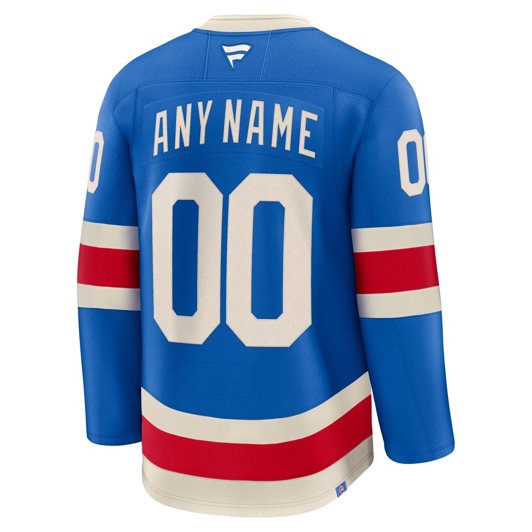 New York Rangers Fanatics Alternate Premium Custom Jersey - Navy