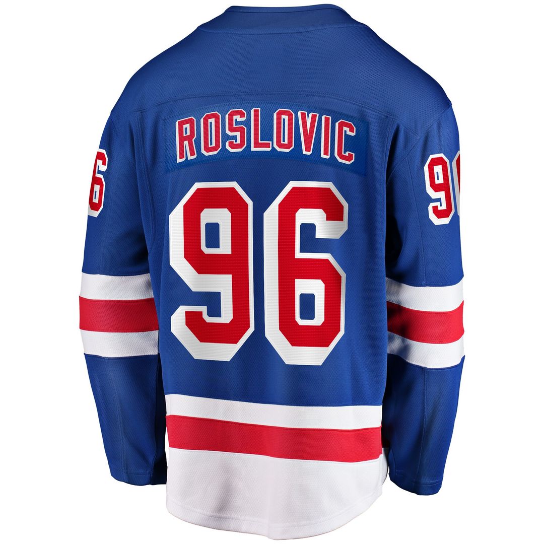 Jack Roslovic New York Rangers Fanatics Home Premier Breakaway Player Jersey - Blue
