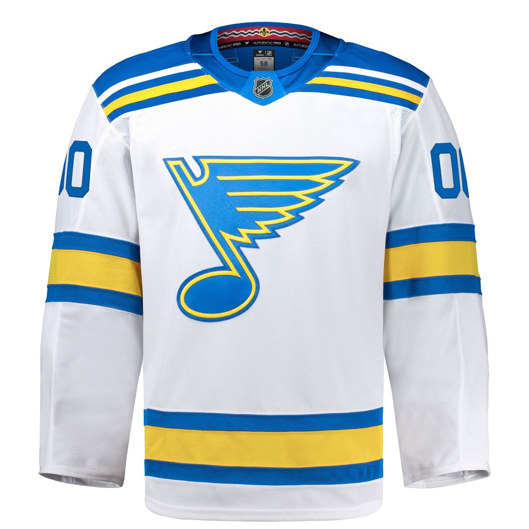 St. Louis Blues Fanatics Away Authentic Pro Custom Jersey - White