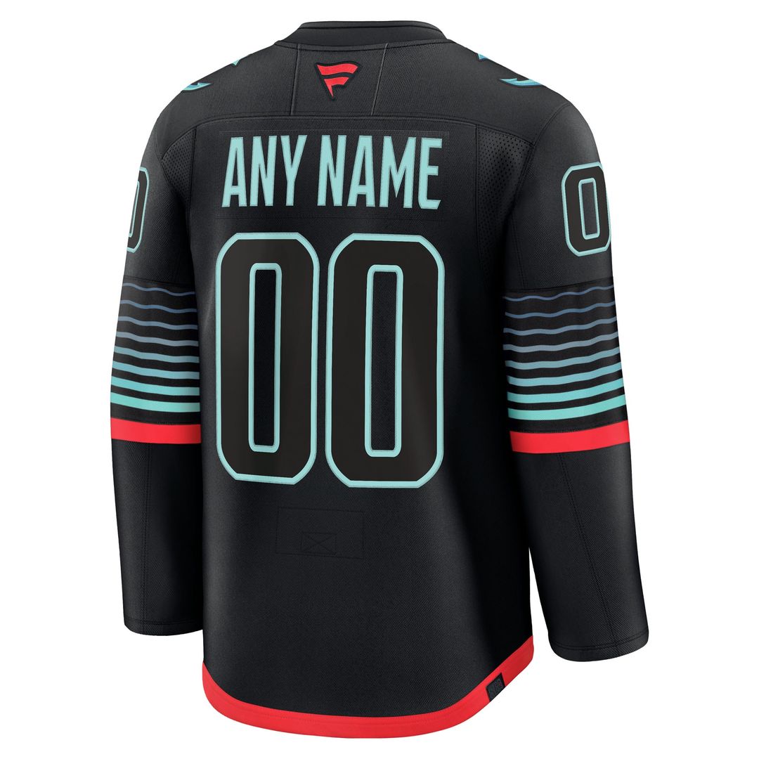Seattle Kraken Fanatics Alternate Premium Custom Jersey - Black