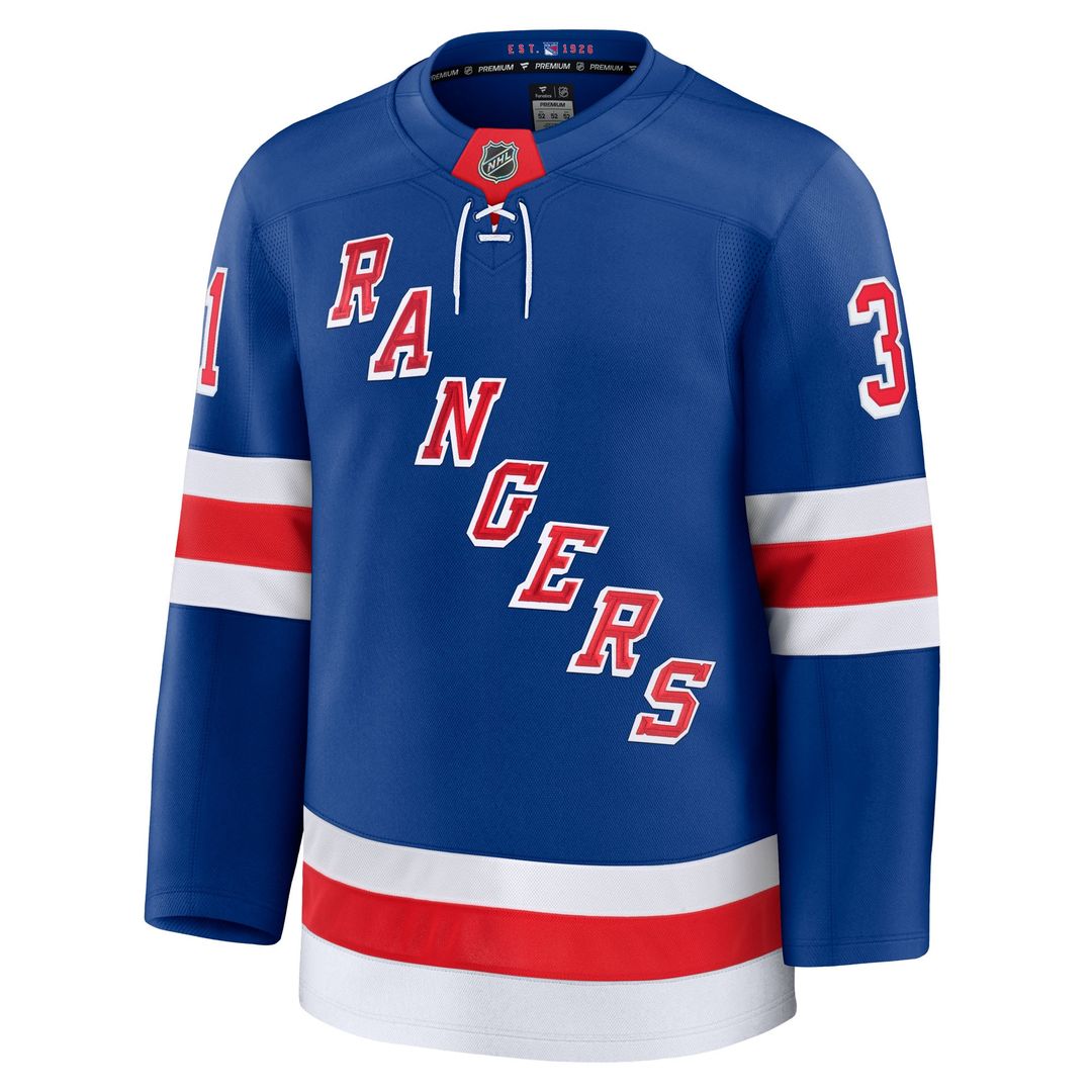Igor Shesterkin New York Rangers Fanatics Home Premium Jersey - Blue