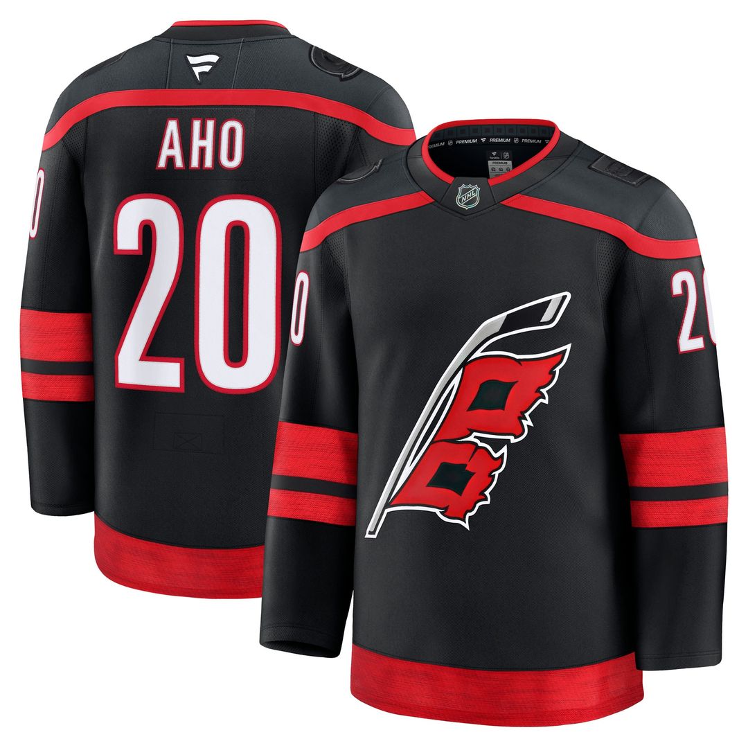 Sebastian Aho Carolina Hurricanes Fanatics Alternate Premium Jersey - Red