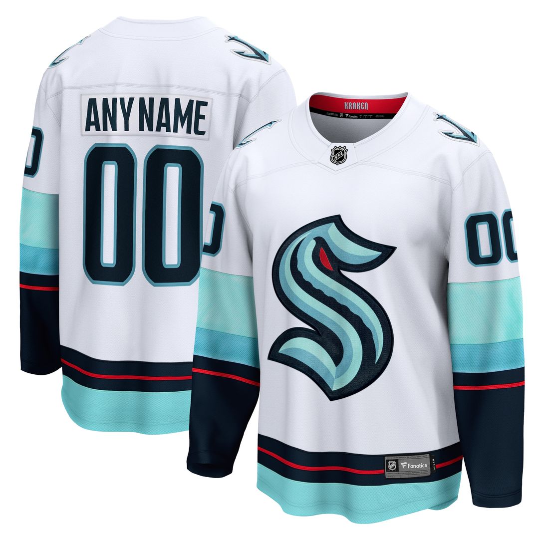 Seattle Kraken Fanatics Home  Breakaway Custom Jersey - Deep Sea Blue