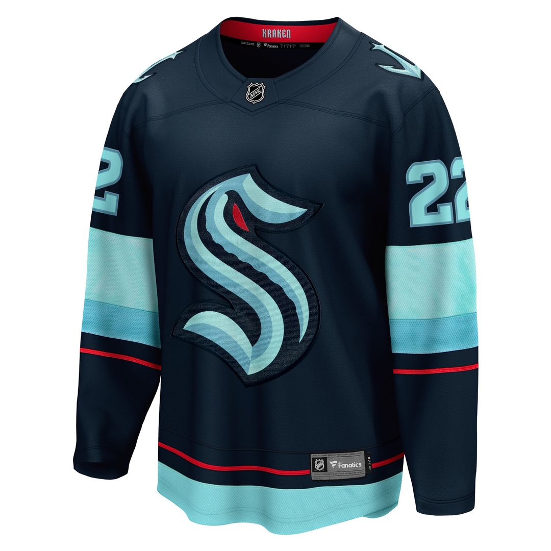 Oliver Bjorkstrand Seattle Kraken Fanatics Home Breakaway Player Jersey - Deep Sea Blue