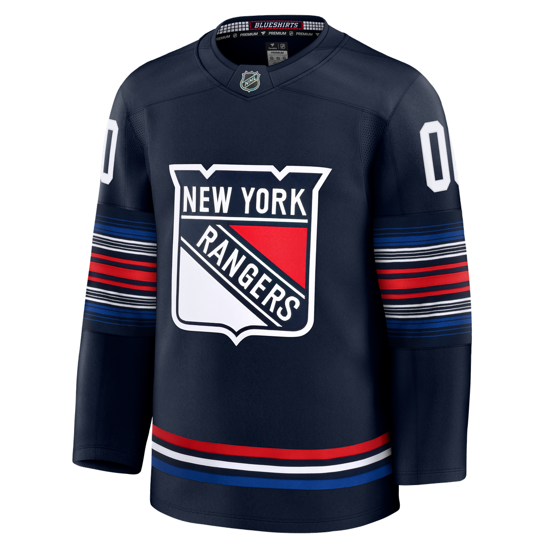 New York Rangers Fanatics Centennial Premium Custom Jersey - Blue
