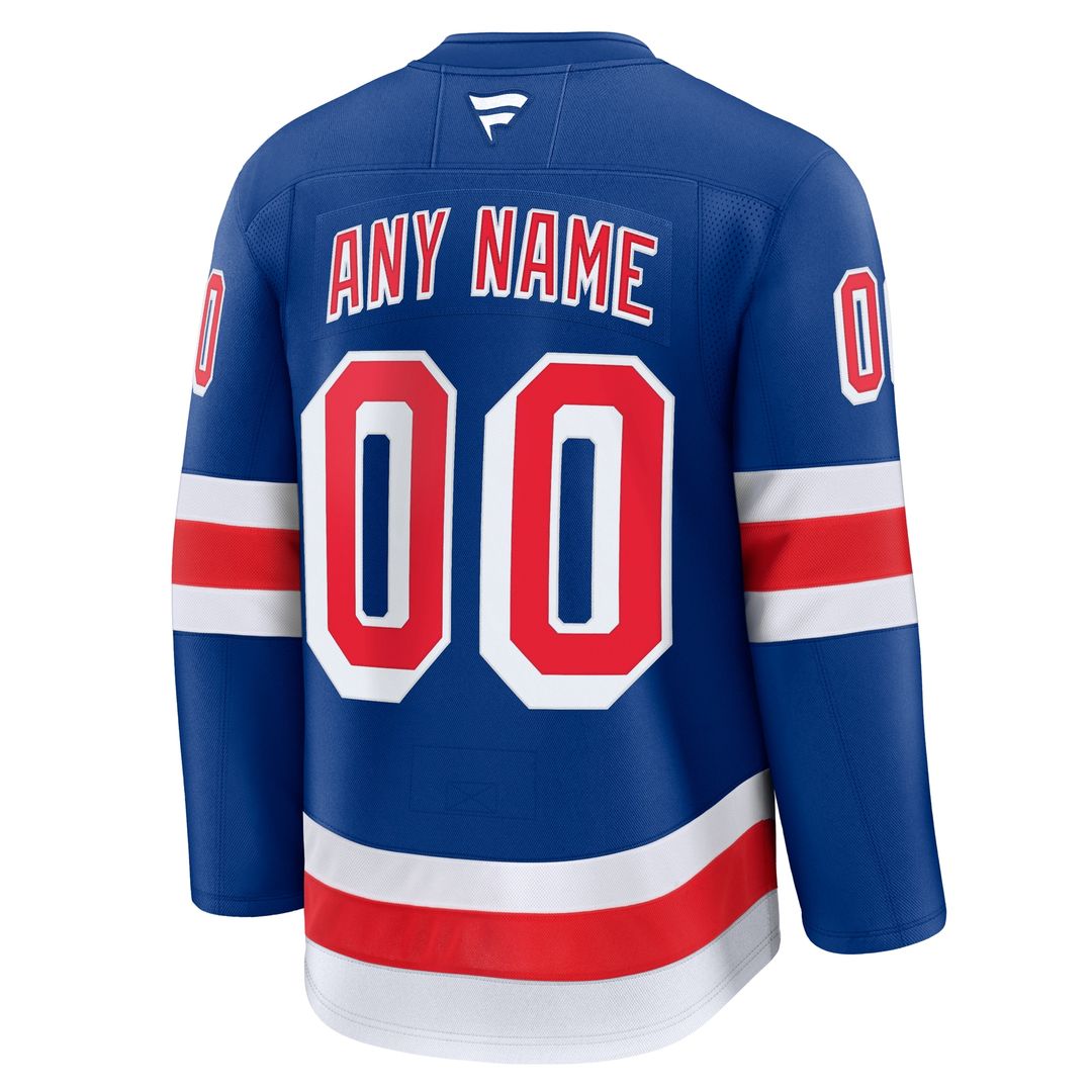 New York Rangers Fanatics Alternate Premium Custom Jersey - Navy