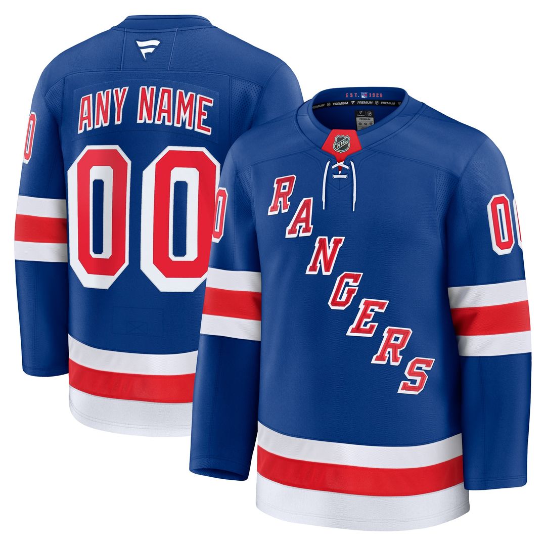 New York Rangers Fanatics Away Premium Custom Jersey - White