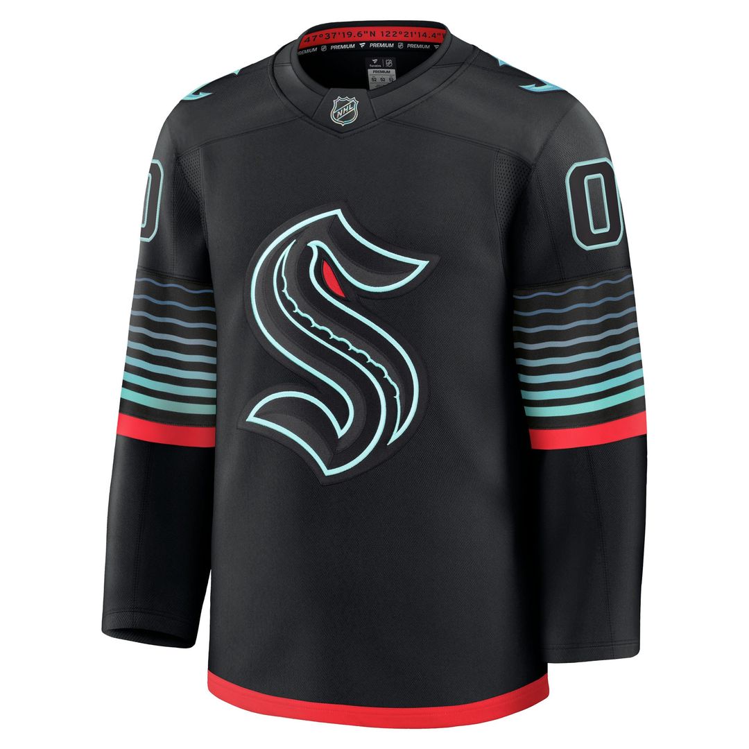 Seattle Kraken Fanatics Alternate Premium Custom Jersey - Black