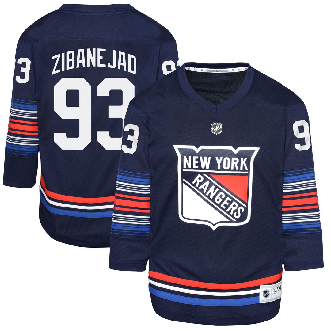 Mika Zibanejad New York Rangers Youth Home Replica Player Jersey - Blue