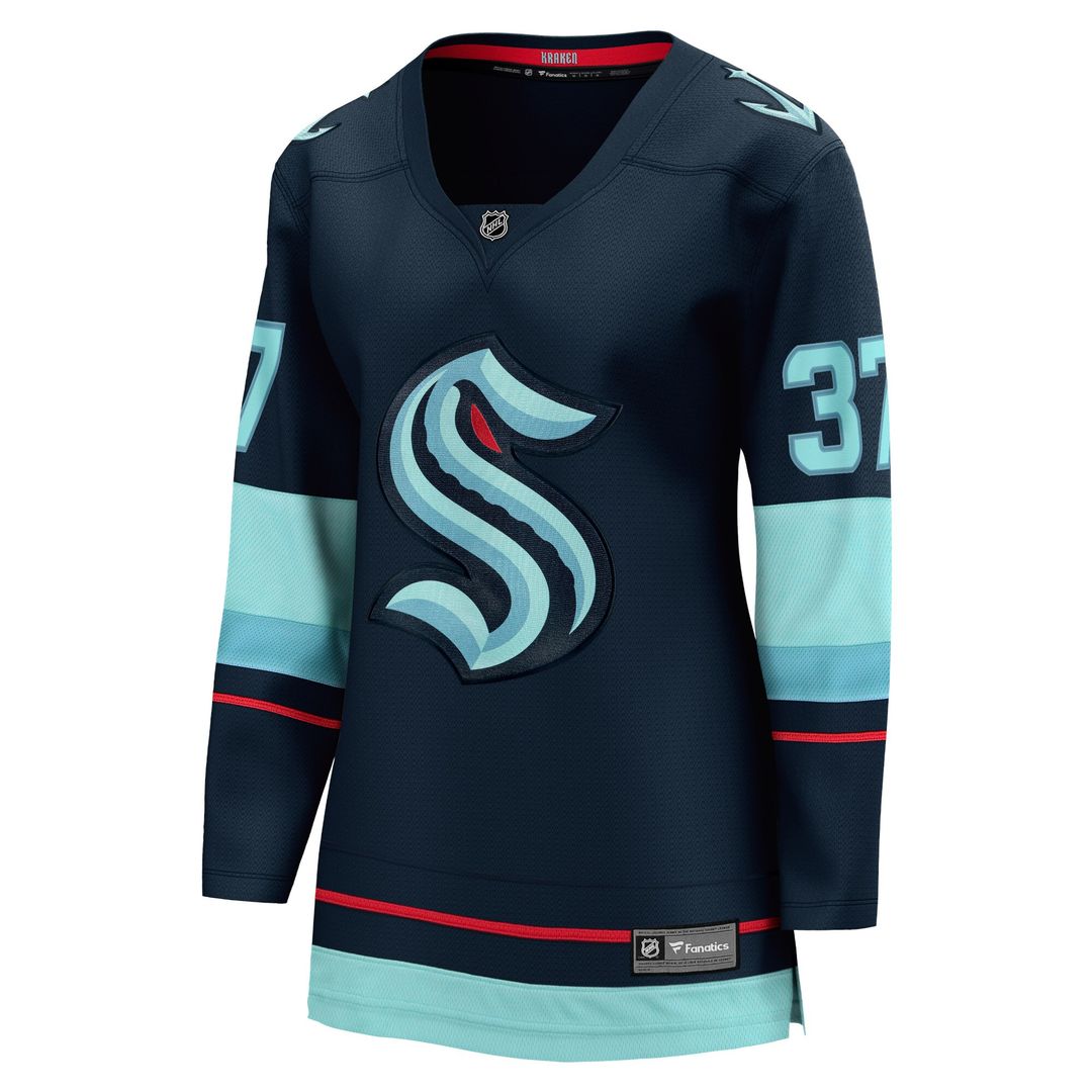 Yanni Gourde Seattle Kraken Fanatics Women's Home Breakaway Player Jersey - Navy