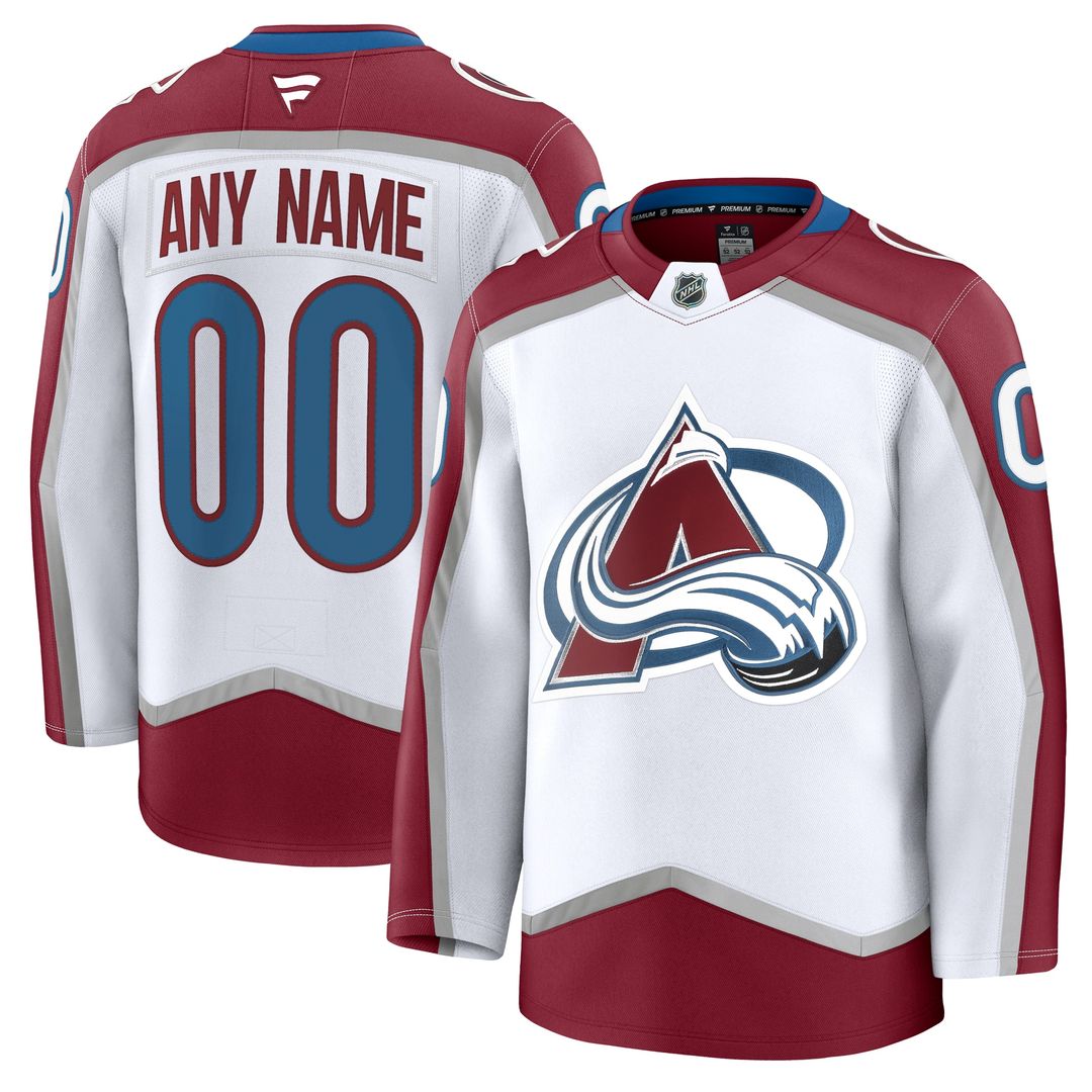 Colorado Avalanche Fanatics Home Premium Custom Jersey - Burgundy