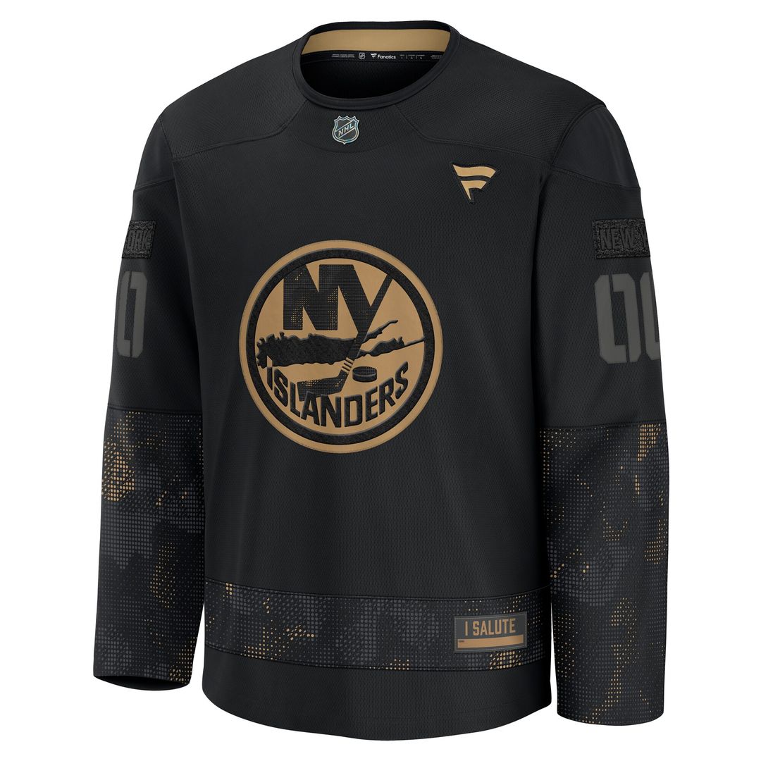 New York Islanders Fanatics 2024 Military Appreciation Custom Practice Jersey - Black