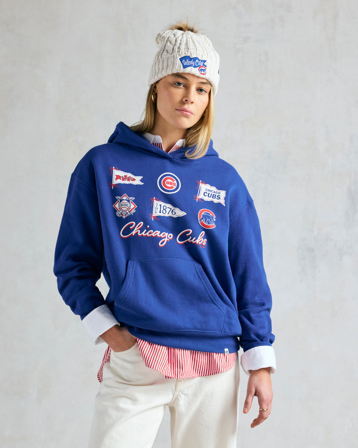 COLORADO AVALANCHE WAVE BANNER '47 MEEKO CUFF KNIT WOMENS