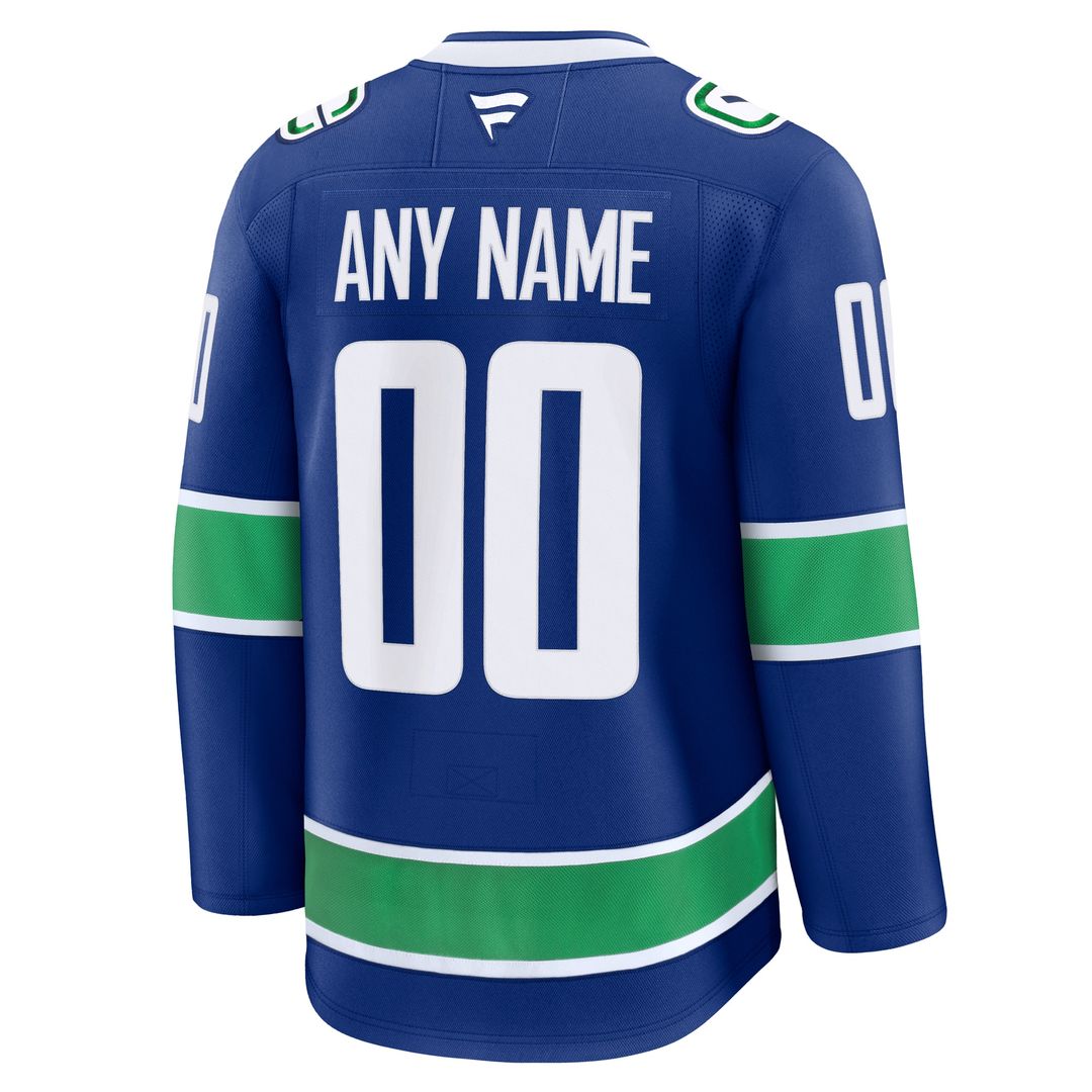 Vancouver Canucks Fanatics Away Premium Custom Jersey - White