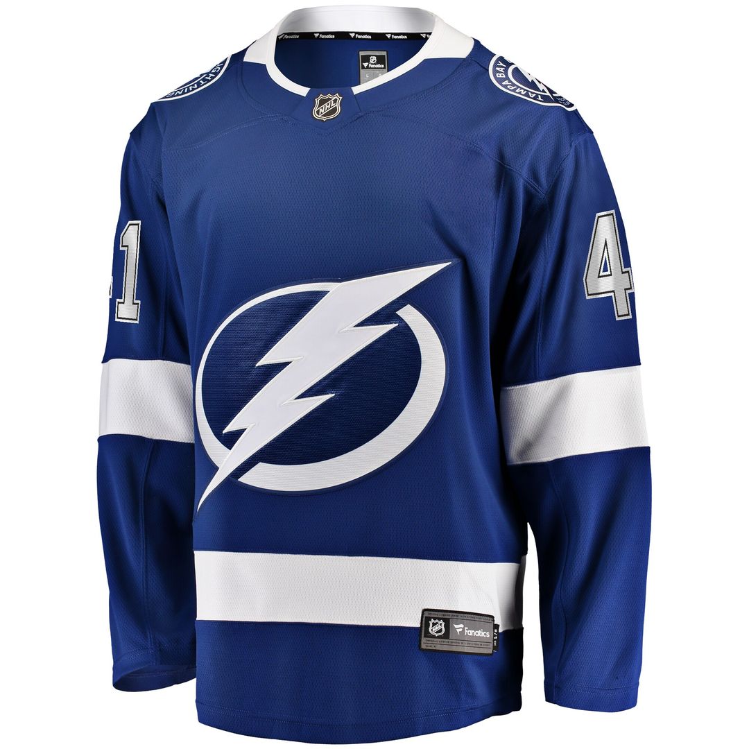 Mitchell Chaffee Tampa Bay Lightning Fanatics Home Premier Breakaway Player Jersey - Blue